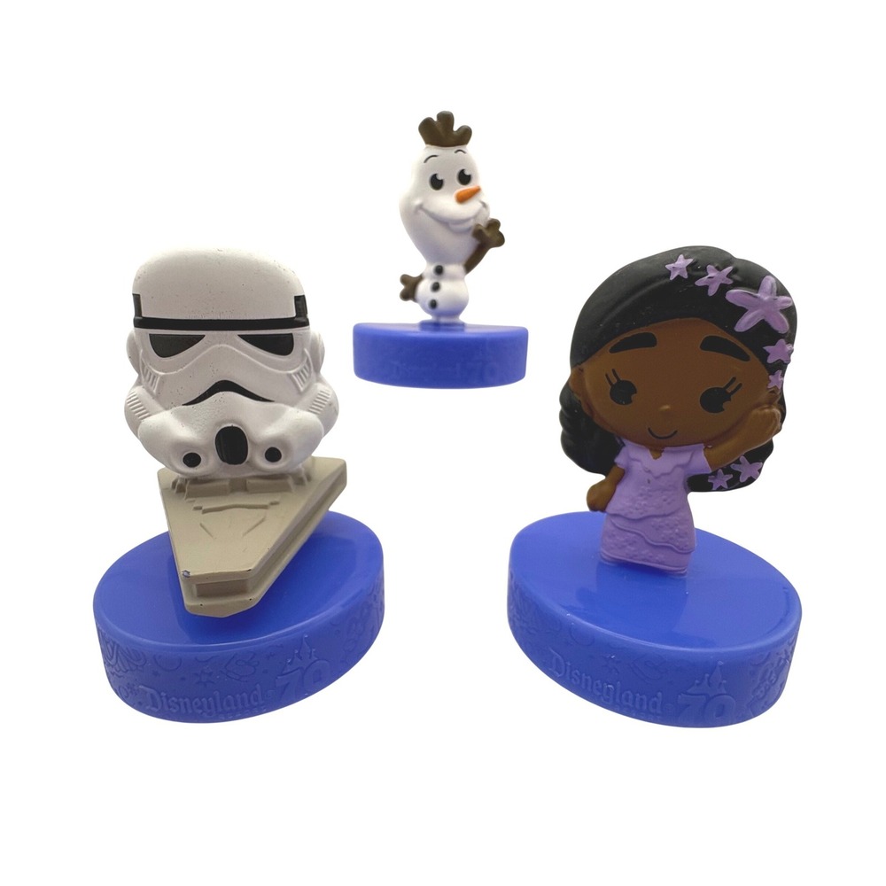 Disney Disneyland 70th Anniversary McDonalds Happy Meal Figures Olaf Moana Storm
